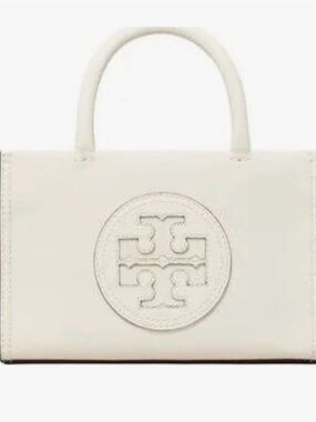 ✨ NWT Tory Burch Mini Ella Bio Tote Bag – Warm White ✨
